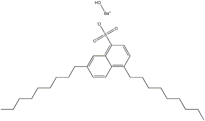 4,7-Dinonyl-1-naphthalenesulfonic acid hydroxybarium salt Struktur