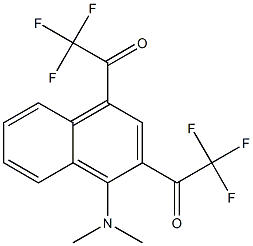 1,1'-[4-(Dimethylamino)naphthalene-1,3-diyl]bis(2,2,2-trifluoroethanone) Struktur