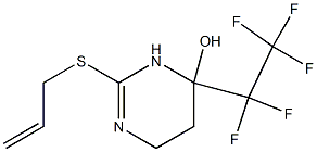 2-(Allylthio)-4-(pentafluoroethyl)-3,4,5,6-tetrahydropyrimidin-4-ol Struktur