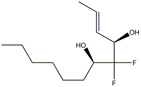 (2E,4R,6R)-5,5-Difluoro-2-dodecene-4,6-diol Struktur