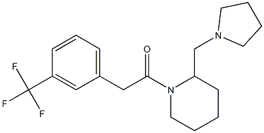 1-[(3-Trifluoromethylphenyl)acetyl]-2-(1-pyrrolidinylmethyl)piperidine Struktur