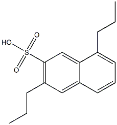 3,8-Dipropyl-2-naphthalenesulfonic acid Struktur