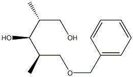 (2R,3S,4R)-2,4-Dimethyl-5-(benzyloxy)pentane-1,3-diol Struktur