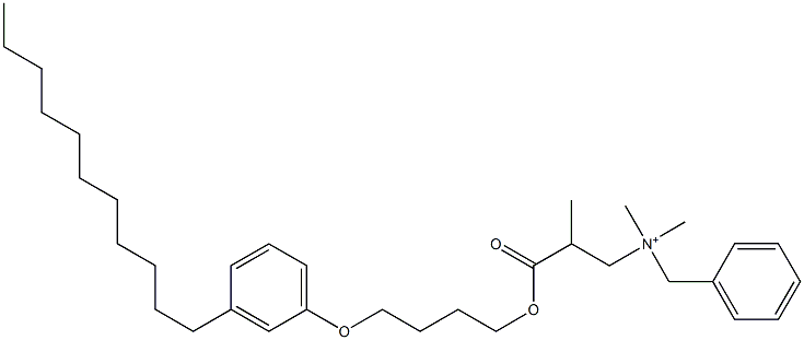 N,N-Dimethyl-N-benzyl-N-[2-[[4-(3-undecylphenyloxy)butyl]oxycarbonyl]propyl]aminium Struktur