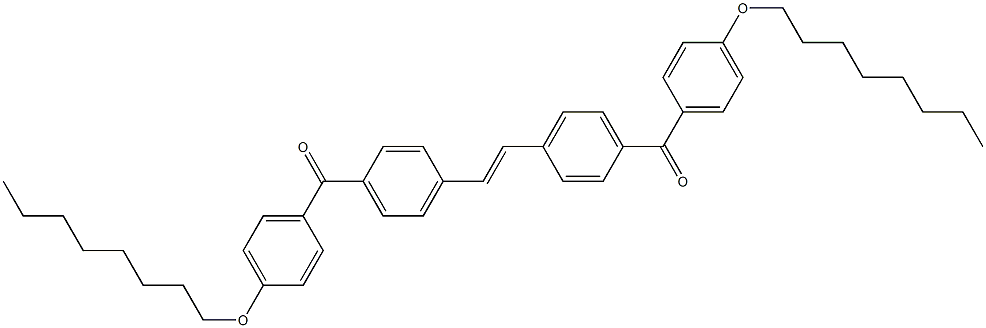 4,4''-(Ethene-1,2-diyl)bis(4'-octyloxybenzophenone) Struktur