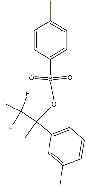 4-Methylbenzenesulfonic acid 1-(trifluoromethyl)-1-(3-methylphenyl)ethyl ester Struktur