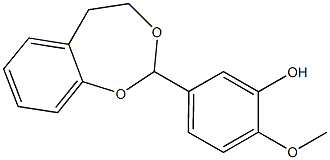 2-(3-Hydroxy-4-methoxyphenyl)-4,5-dihydro-1,3-benzodioxepin Struktur