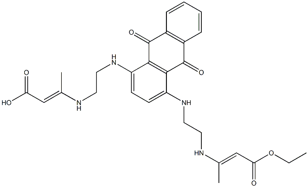 3,3'-[[(9,10-Dihydro-9,10-dioxoanthracene)-1,4-diyl]bis(iminoethyleneimino)]bis(2-butenoic acid ethyl) ester Struktur