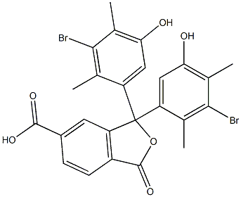 1,1-Bis(3-bromo-5-hydroxy-2,4-dimethylphenyl)-1,3-dihydro-3-oxoisobenzofuran-6-carboxylic acid Struktur