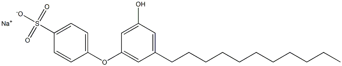 3'-Hydroxy-5'-undecyl[oxybisbenzene]-4-sulfonic acid sodium salt Struktur