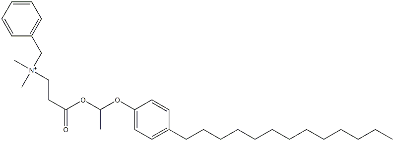 N,N-Dimethyl-N-benzyl-N-[2-[[1-(4-tridecylphenyloxy)ethyl]oxycarbonyl]ethyl]aminium Struktur