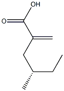 [S,(+)]-4-Methyl-2-methylenehexanoic acid Struktur