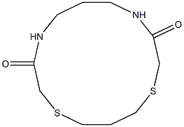 1,5-Dithia-8,12-diazacyclotetradecane-7,13-dione Struktur