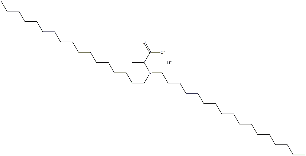 2-(Diheptadecylamino)propanoic acid lithium salt Struktur