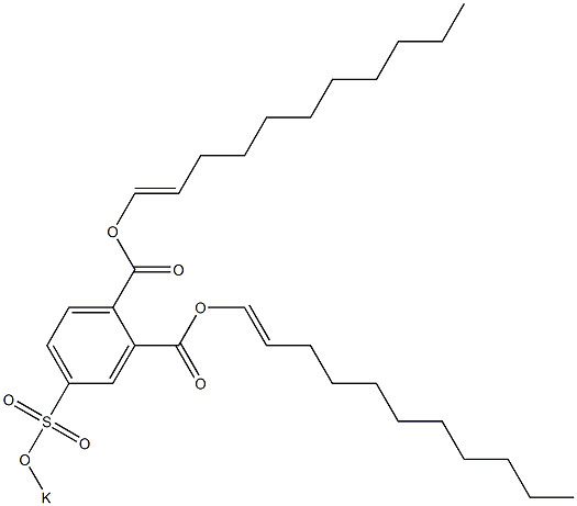 4-(Potassiosulfo)phthalic acid di(1-undecenyl) ester Struktur