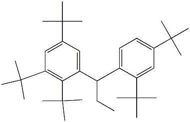 1-(2,3,5-Tri-tert-butylphenyl)-1-(2,4-di-tert-butylphenyl)propane Struktur