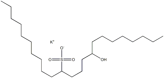 15-Hydroxytricosane-11-sulfonic acid potassium salt Struktur