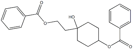 4-Benzoyloxy-1-(2-benzoyloxyethyl)cyclohexan-1-ol Struktur