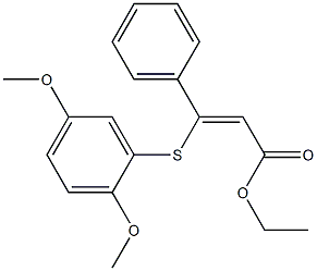 (Z)-3-(2,5-Dimethoxyphenylthio)-3-phenylpropenoic acid ethyl ester Struktur