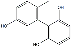 2',6'-Dimethyl-1,1'-biphenyl-2,3',6-triol Struktur