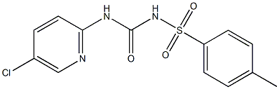 1-(4-Methylphenylsulfonyl)-3-(5-chloro-2-pyridinyl)urea Struktur