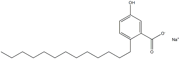 2-Tridecyl-5-hydroxybenzoic acid sodium salt Struktur