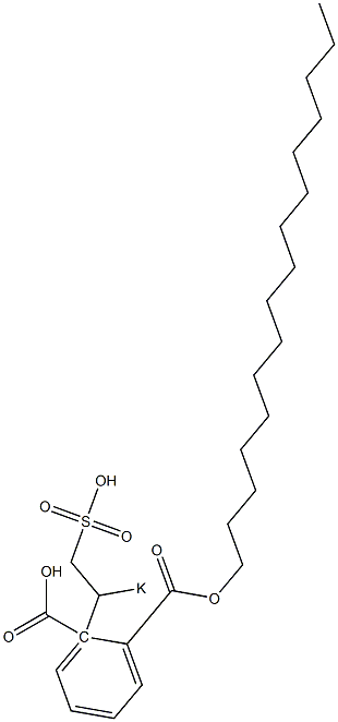 Phthalic acid 1-hexadecyl 2-(1-potassiosulfoethyl) ester Struktur