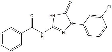 N-[[1-(3-Chlorophenyl)-4,5-dihydro-5-oxo-1H-1,2,4-triazol]-3-yl]benzamide Struktur