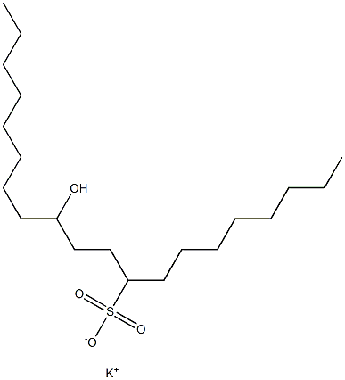 12-Hydroxyicosane-9-sulfonic acid potassium salt Struktur