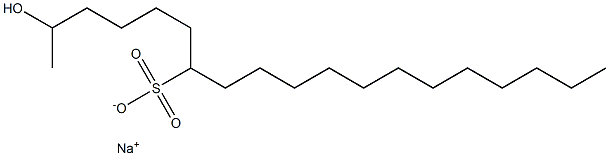 2-Hydroxynonadecane-7-sulfonic acid sodium salt Struktur