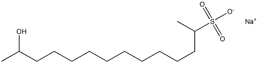 13-Hydroxytetradecane-2-sulfonic acid sodium salt Struktur