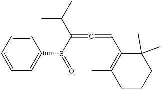 2-[(R)-4-Methyl-3-phenylsulfinyl-1,2-pentadien-1-yl]-1,3,3-trimethyl-1-cyclohexene Struktur