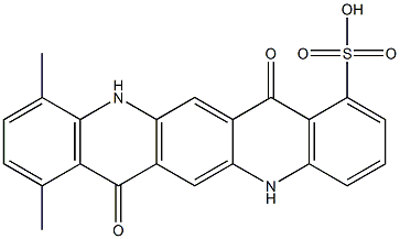 5,7,12,14-Tetrahydro-8,11-dimethyl-7,14-dioxoquino[2,3-b]acridine-1-sulfonic acid Struktur