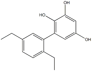 6-(2,5-Diethylphenyl)benzene-1,2,4-triol Struktur