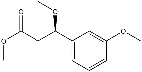 [R,(+)]-3-Methoxy-3-(m-methoxyphenyl)propionic acid methyl ester Struktur