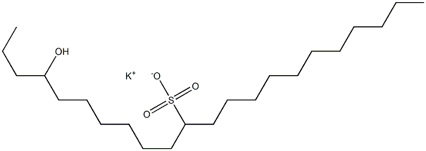 4-Hydroxydocosane-11-sulfonic acid potassium salt Struktur