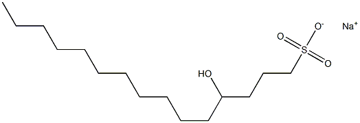 4-Hydroxypentadecane-1-sulfonic acid sodium salt Struktur