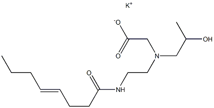 N-(2-Hydroxypropyl)-N-[2-(4-octenoylamino)ethyl]aminoacetic acid potassium salt Struktur