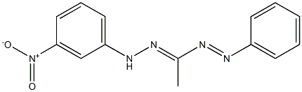 3-Methyl-1-(3-nitrophenyl)-5-phenylformazan Struktur