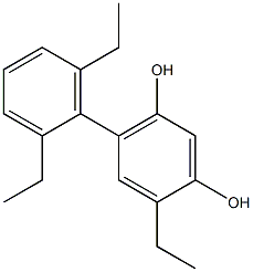 4-Ethyl-6-(2,6-diethylphenyl)benzene-1,3-diol Struktur