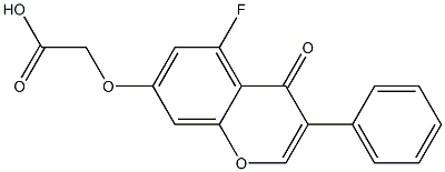 [[5-Fluoro-3-phenyl-4-oxo-4H-1-benzopyran-7-yl]oxy]acetic acid Struktur