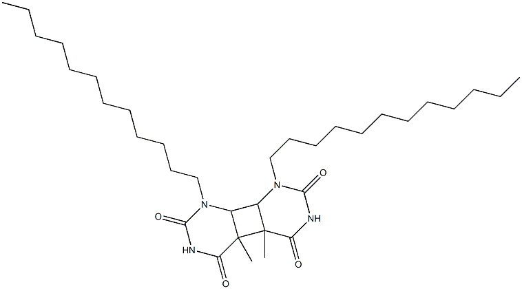 1,8-Didodecyl-4a,4b-dimethyltetrahydro-1,3,6,8-tetraazabiphenylene-2,4,5,7(1H,3H,6H,8H)-tetrone Struktur