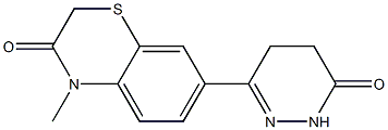 4-Methyl-7-[(1,4,5,6-tetrahydro-6-oxopyridazin)-3-yl]-2H-1,4-benzothiazin-3(4H)-one Struktur