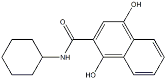 N-Cyclohexyl-1,4-dihydroxy-2-naphthalenecarboxamide Struktur