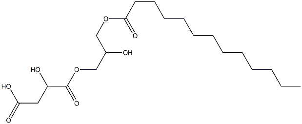 2-Hydroxybutanedioic acid hydrogen 1-[2-hydroxy-3-(tridecanoyloxy)propyl] ester Struktur