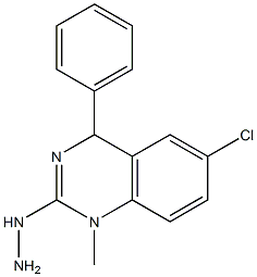 [(6-Chloro-1,4-dihydro-4-phenyl-1-methylquinazolin)-2-yl]hydrazine Struktur