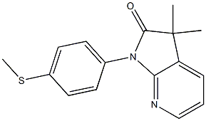 1,3-Dihydro-3,3-dimethyl-1-(4-methylthiophenyl)-2H-pyrrolo[2,3-b]pyridin-2-one Struktur