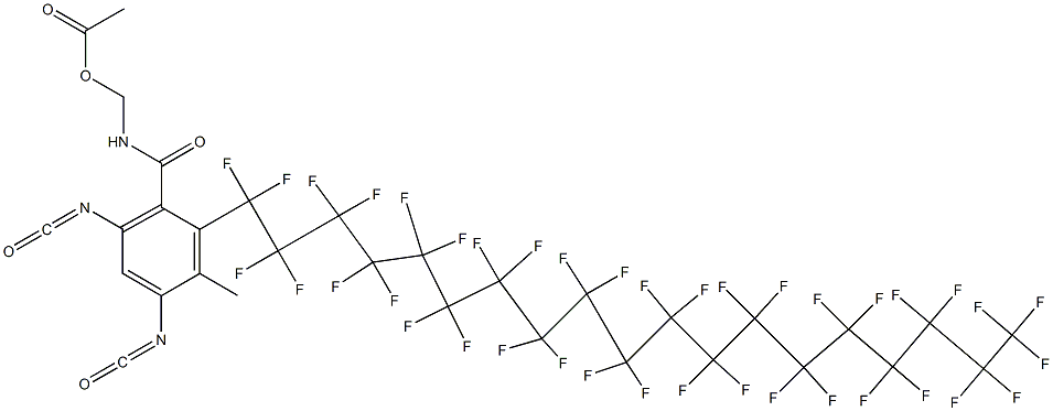 N-(Acetyloxymethyl)-2-(nonatriacontafluorononadecyl)-4,6-diisocyanato-3-methylbenzamide Struktur