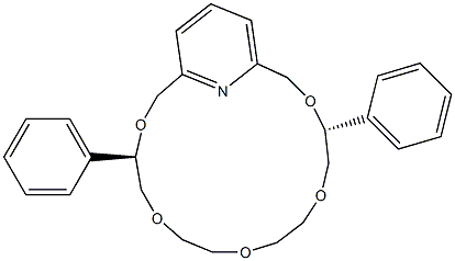 (4R,14R)-4,14-Diphenyl-3,6,9,12,15-pentaoxa-21-azabicyclo[15.3.1]henicosane-1(21),17,19-triene Struktur