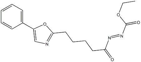 N-[(Ethoxycarbonyl)imino]-5-(5-phenyloxazol-2-yl)pentanamide Struktur